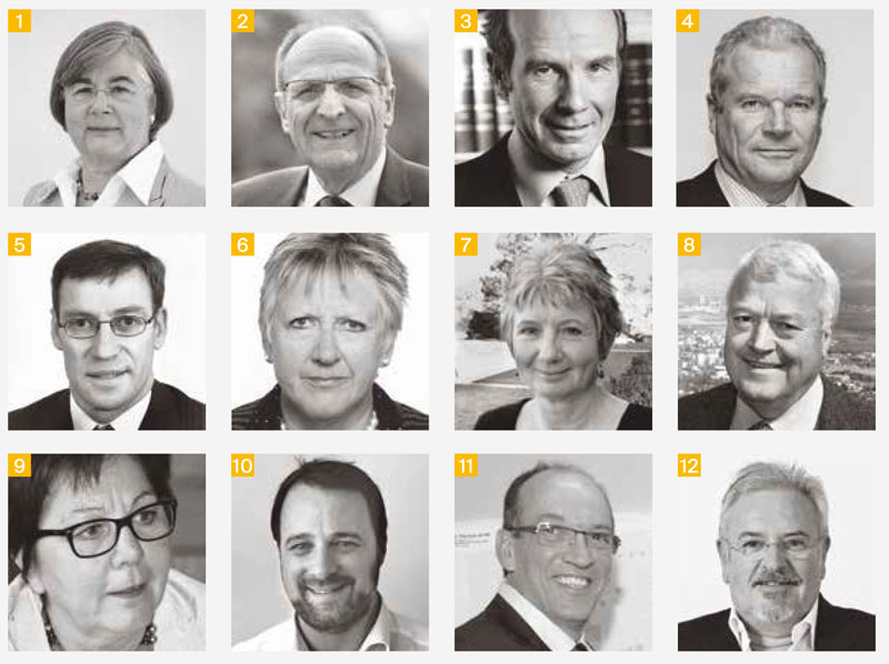 Les membres du Conseil des présidents 2015 de la FHV