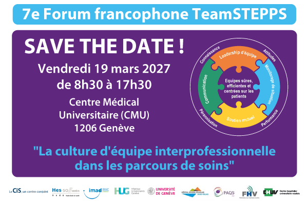 Save the date : 7e Forum francophone TeamSTEPPS en 2027